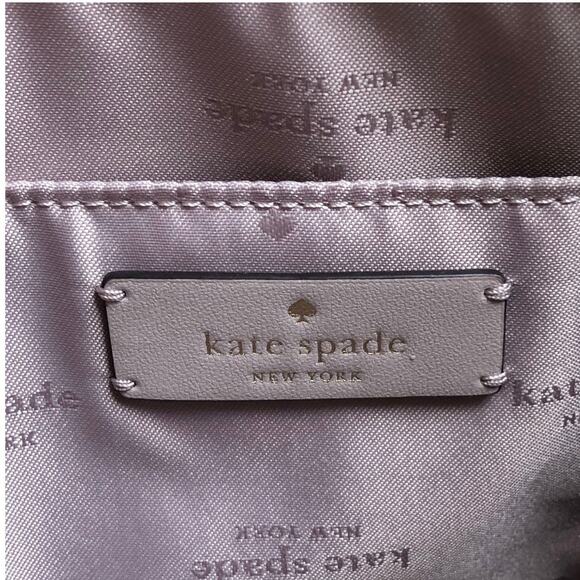 Kate Spade New York Leila Medium Crossbody Bag Pebbled Leather Cozy Gray NWT - Picture 10 of 16